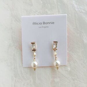 Alicia Bonnie • Lunar Sheen Gold Pearl Earrings